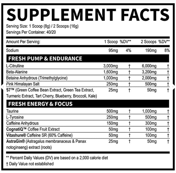 Fresh pre-workout
